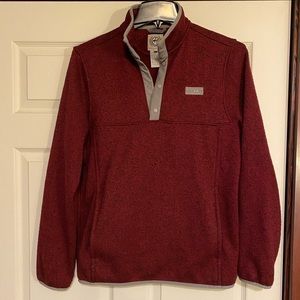 Cinch pullover fleece sz Small burgundy color-